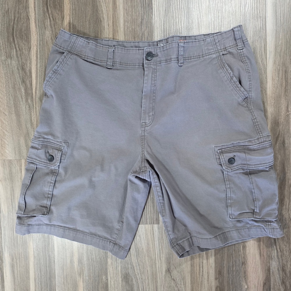 Urban Pipeline Mens SuperFlex Cargo Shorts‎ Grey Size 42 Hits At Knee Utility